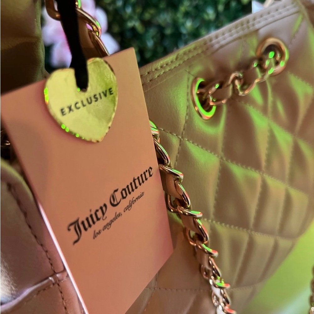 🩷🍒Juicy couture Quilted Caviar bucket bag - Picture 7 of 9